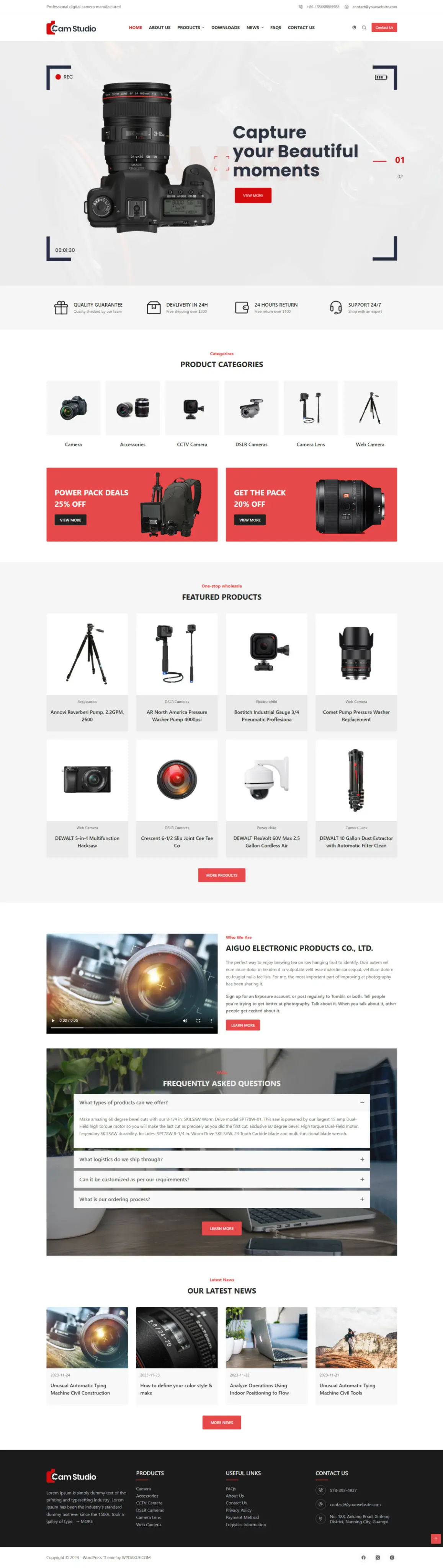 数码产品营销模板|WordPress网站模板