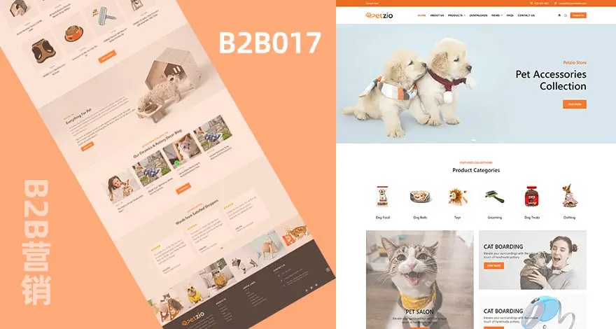 狗粮宠物用品营销模板|外贸网站外贸独立站