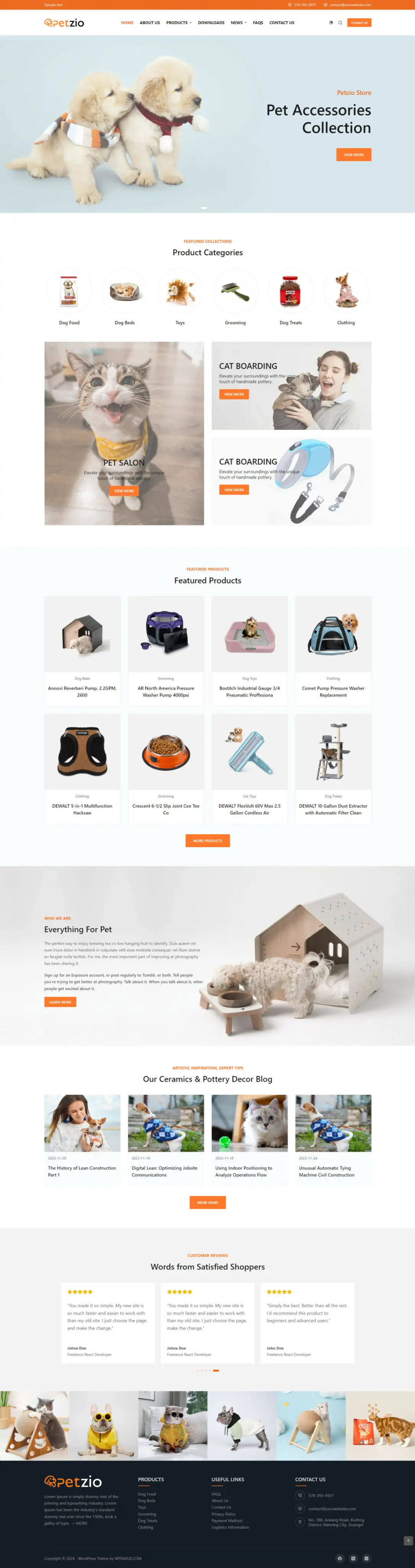 狗粮宠物用品营销模板|外贸网站外贸独立站