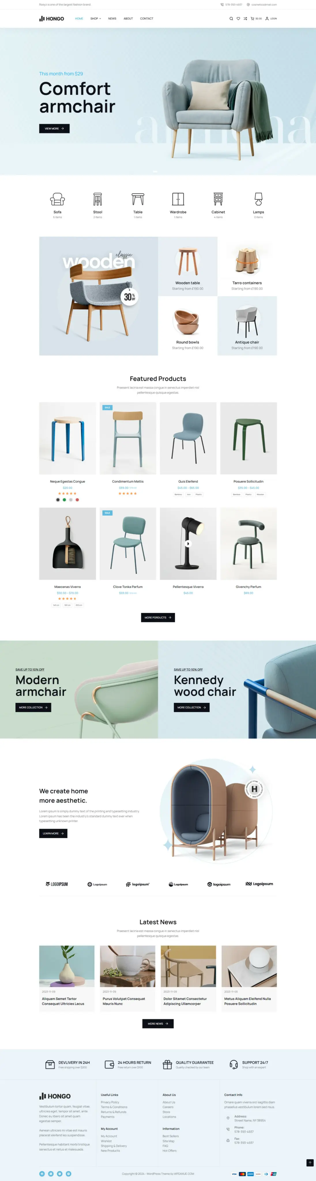 家电家具产品商城模板|B2C外贸独立站|WordPress独立站