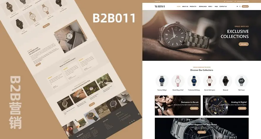 B2B展示型网站|数码手表产品营销网站|WP主题