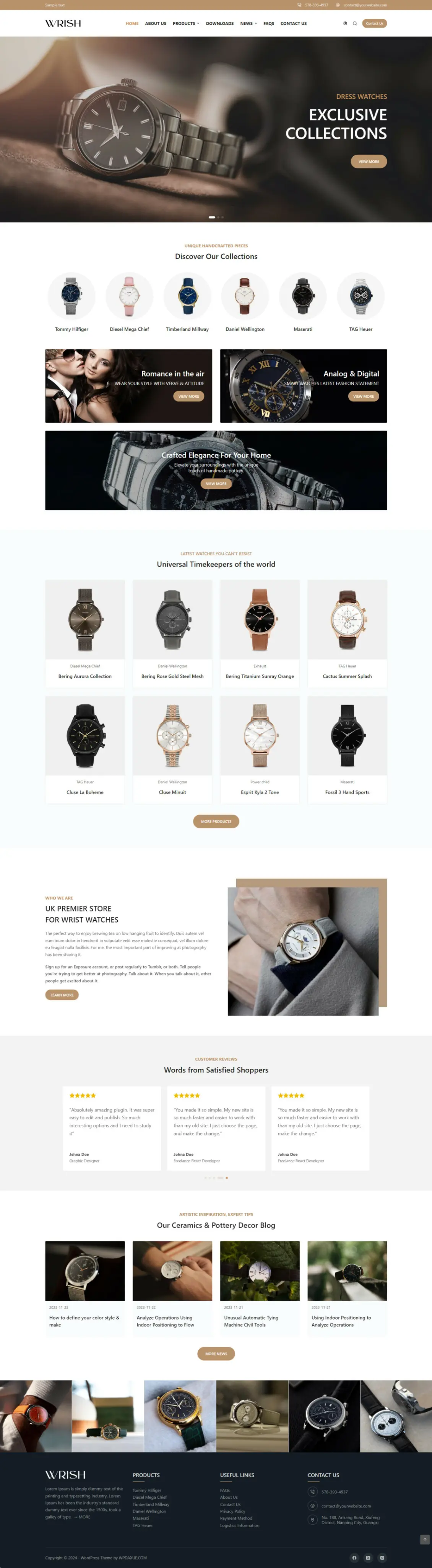 B2B展示型网站|数码手表产品营销网站|WP主题